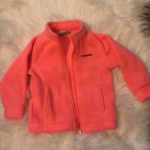 12-18 months Columbia Fleece Jacket coral Pink